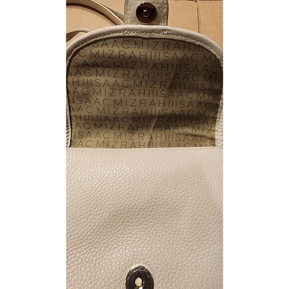 Isaac Mizrahi Beige Pebbled Leather Crossbody shoulder purse Bag new W/ Out Tags - Picture 3 of 4